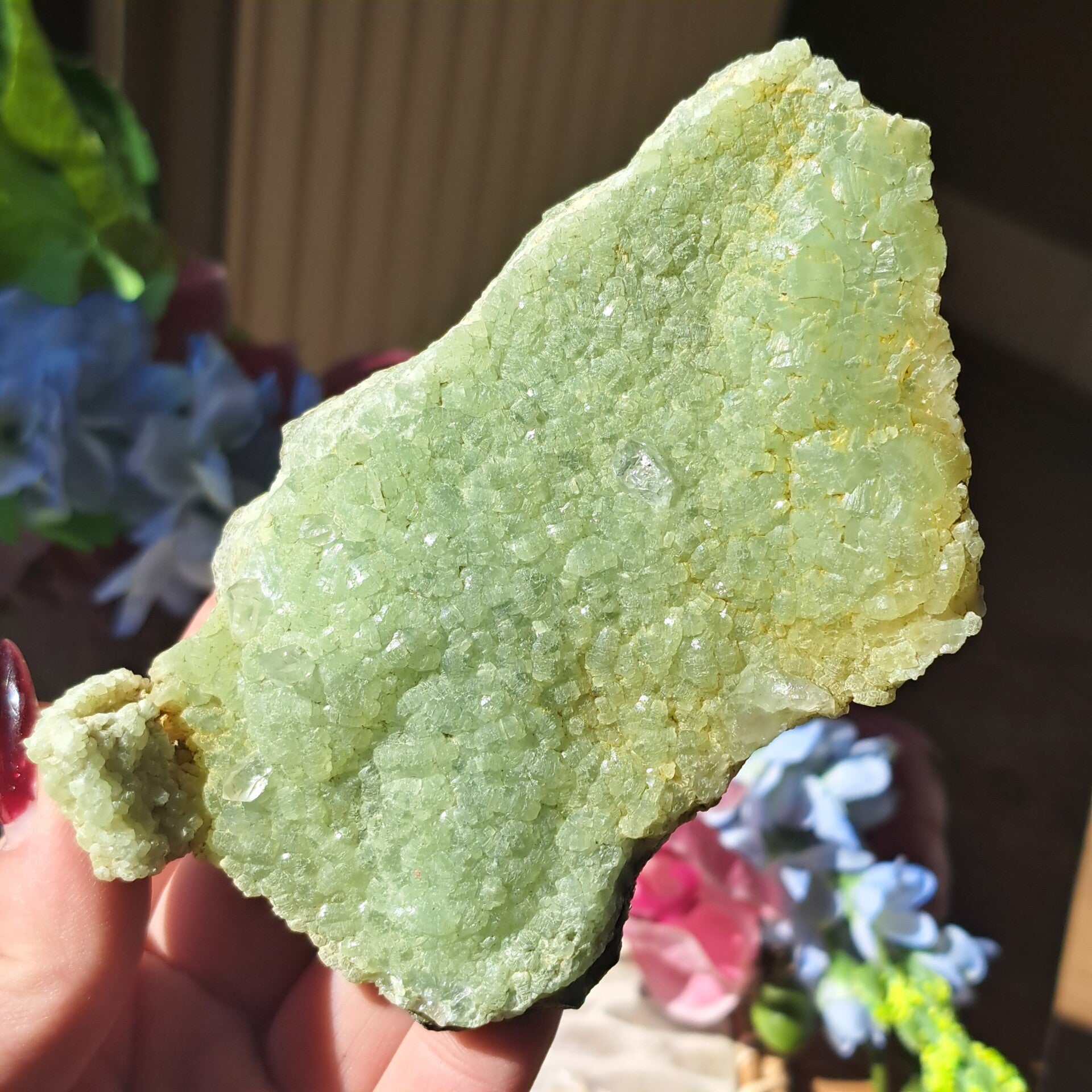 Prehniet met Kwarts (4)