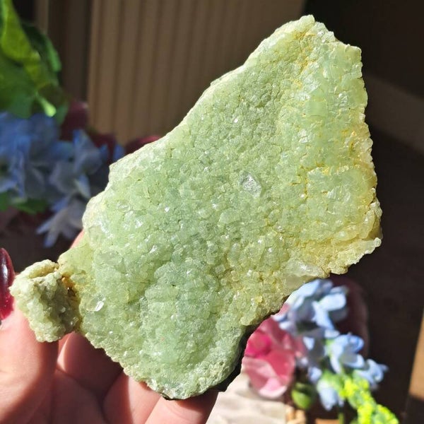 Prehniet met Kwarts (4)