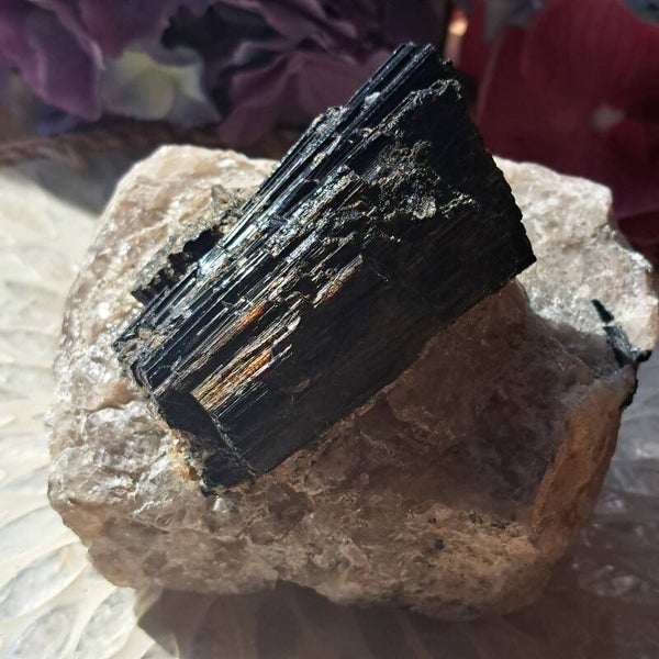 Rookkwarts met Toermalijn Cluster