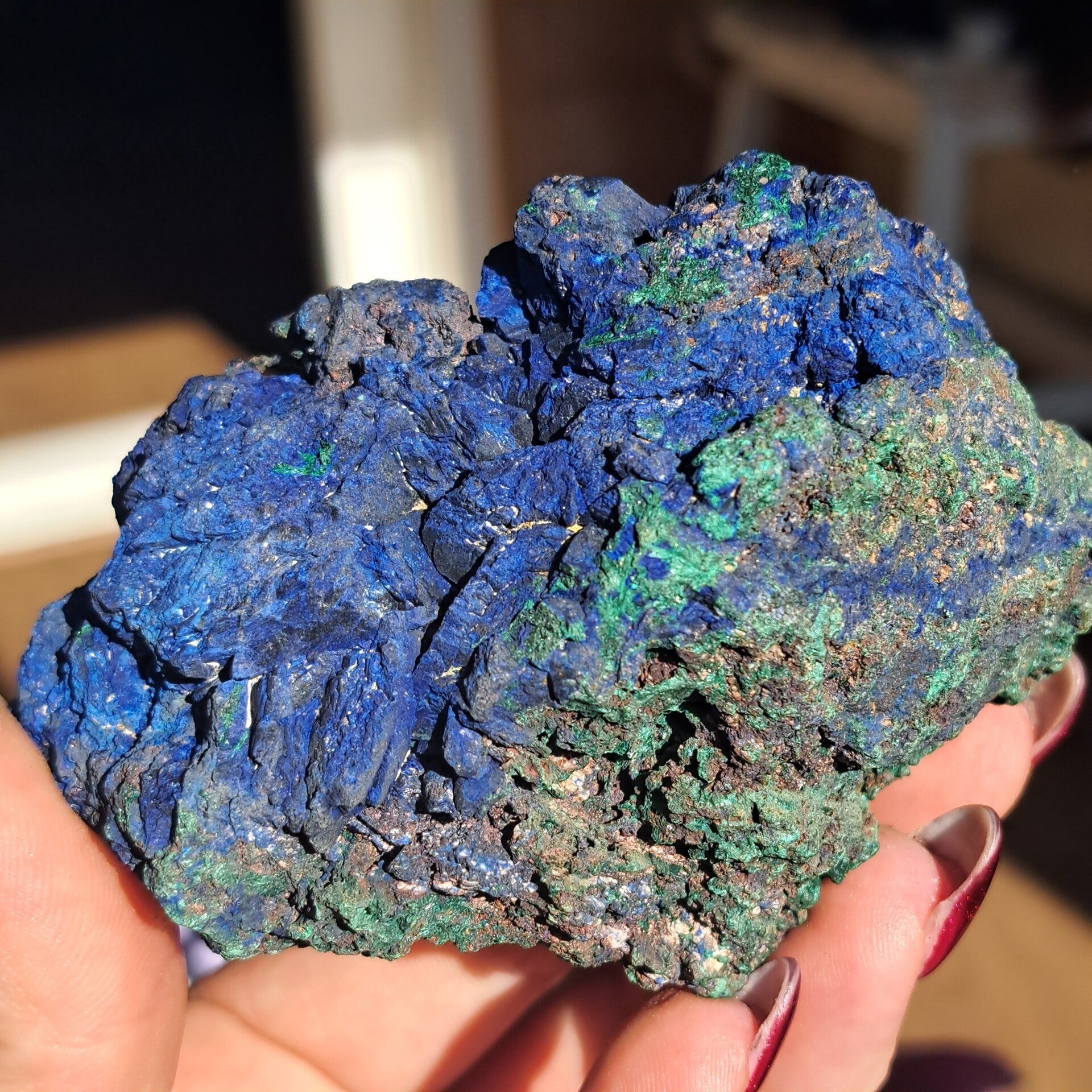 Azuriet met Malachiet Cluster (3)