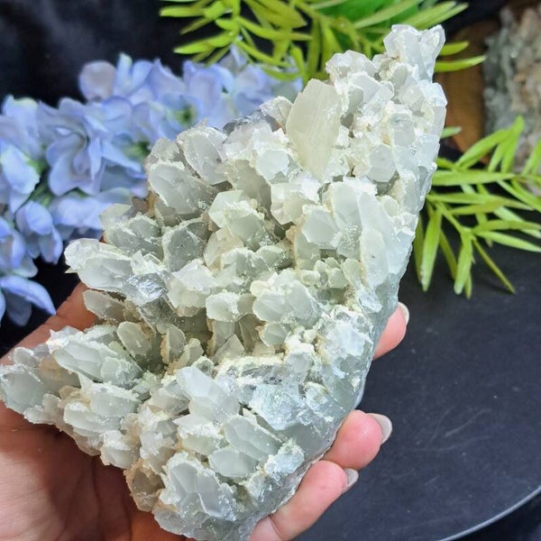 Kwarts met Calciet Cluster (4)