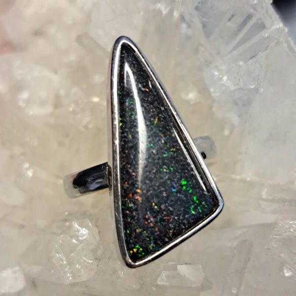 Andamooka Opaal Ring Maat 18,5