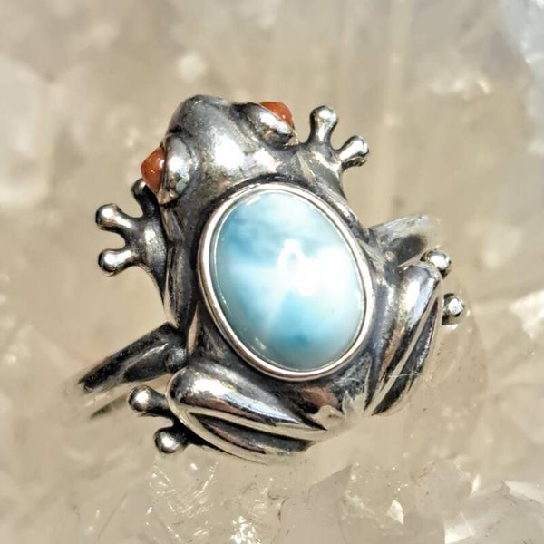 Larimar Frog Ring Maat 18