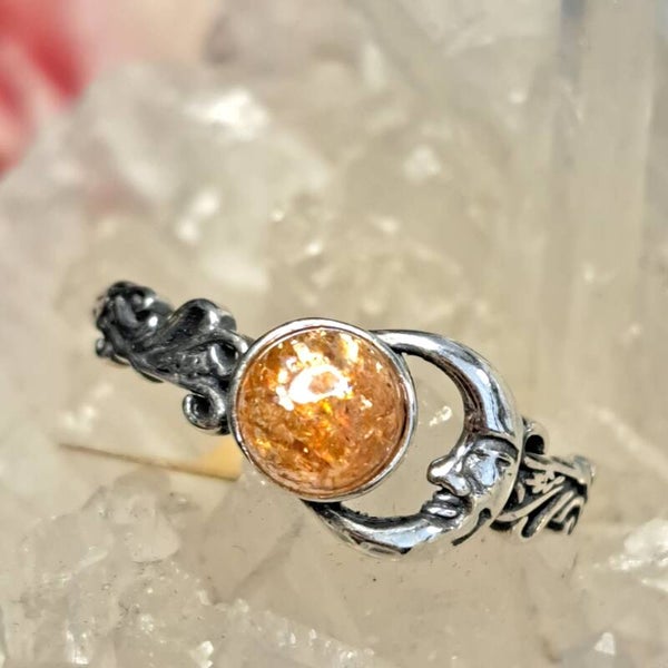 Zonnesteen Ring Maat 18 (1)
