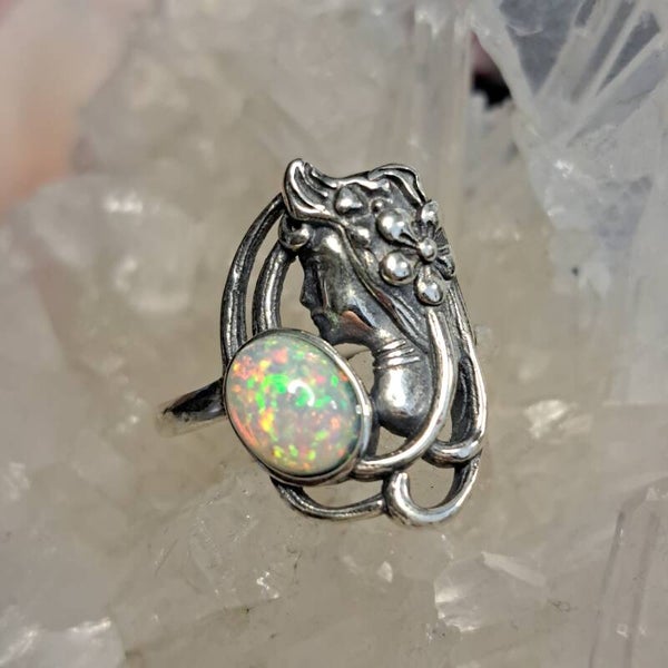 Welo Opaal Ring Art Deco Maat 18
