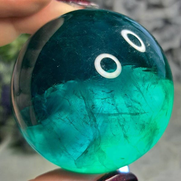 Groen Blauwe Fluoriet Bol (1)