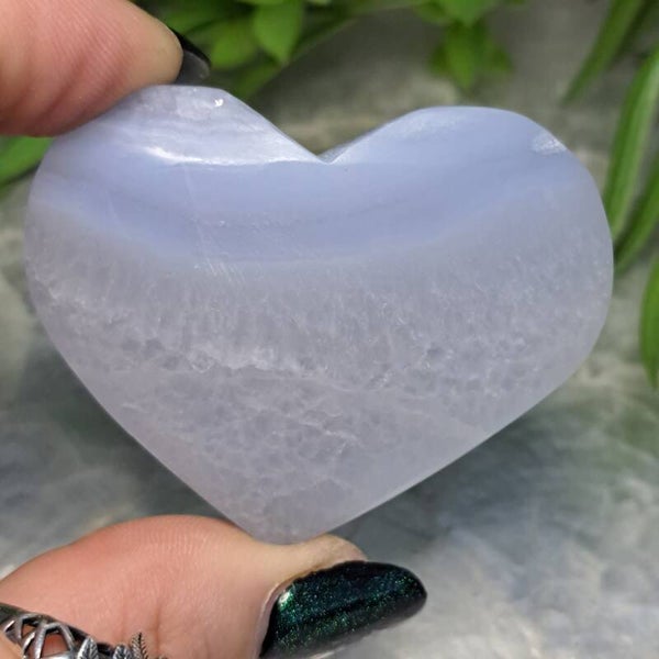 Blauwe Chalcedoon Hart (2)