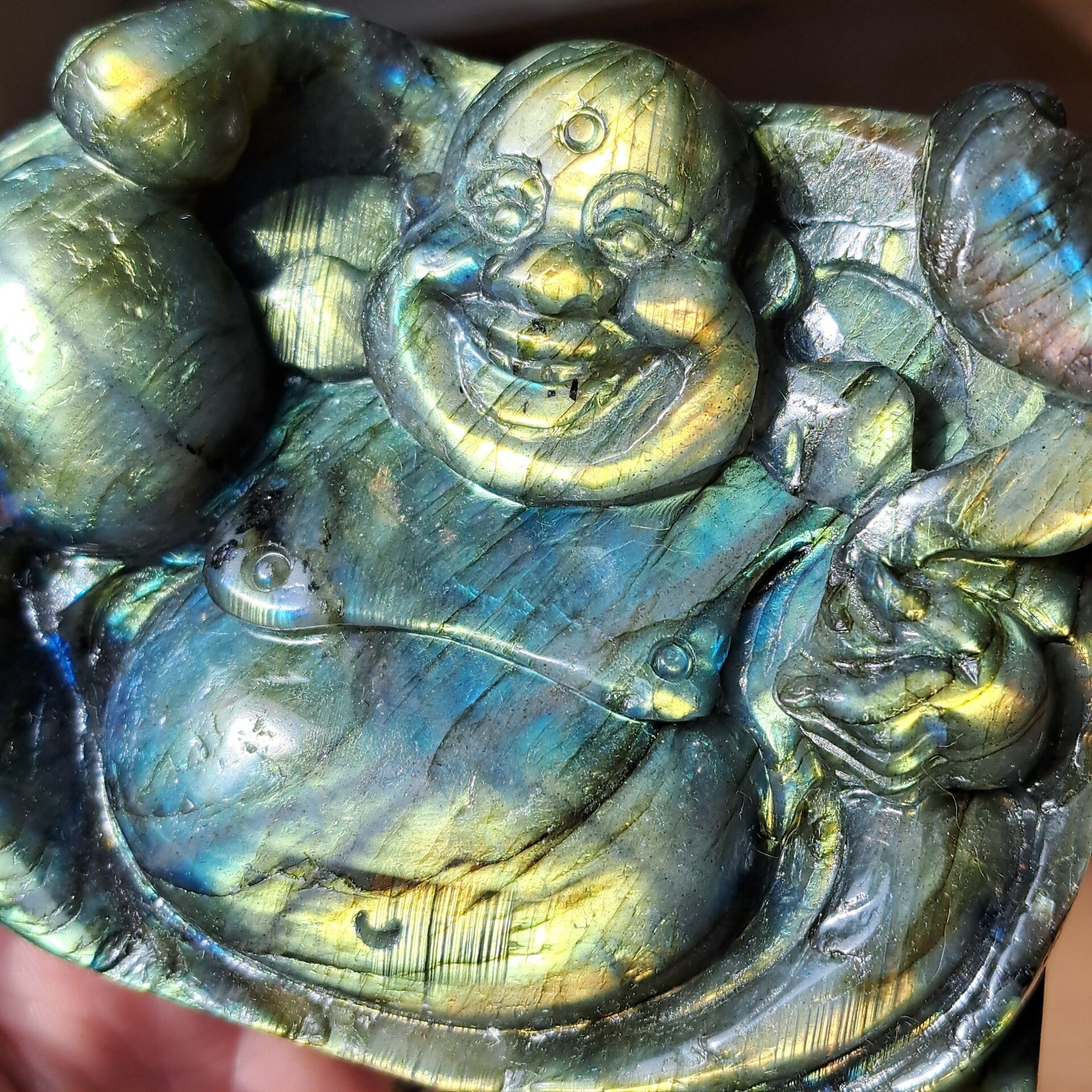 Labradoriet Lachende Buddha