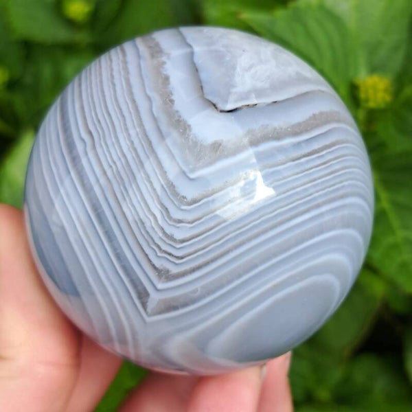 Gebande Agaat met Chalcedoon Bol (2)