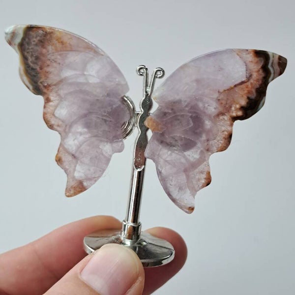Amethist met Agaat Mini Vlinder op Voet (8)