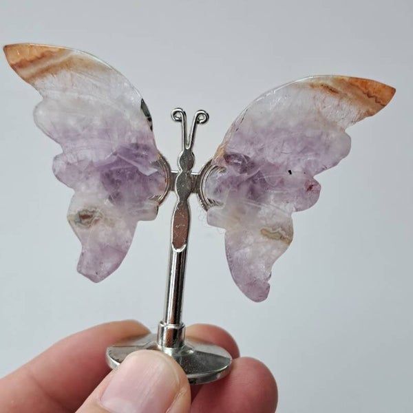 Amethist met Agaat Mini Vlinder op Voet (10)