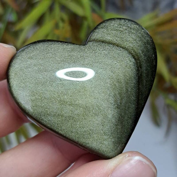 Goud Obsdiaan Hart (1)