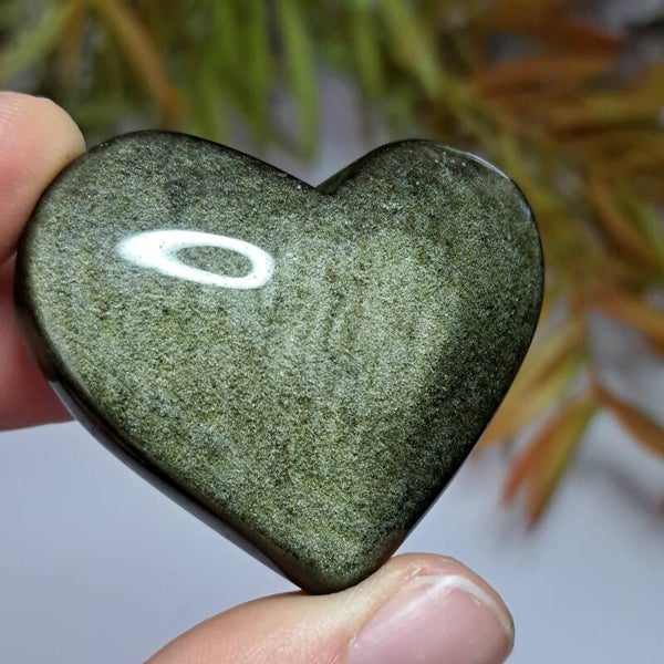 Goud Obsidiaan Hart (4)