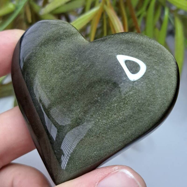 Goud Obsidiaan Hart (6)