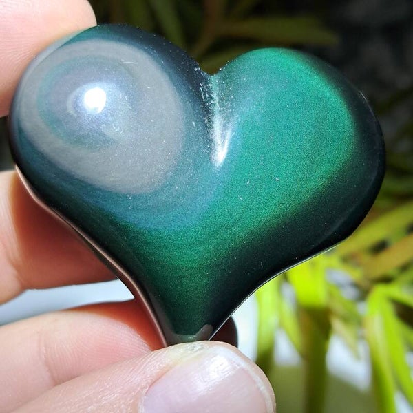 Regenboog Obsidiaan Hart (2)