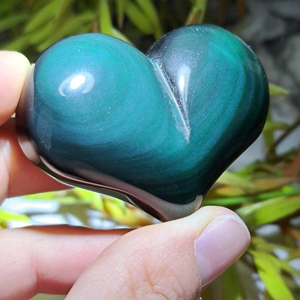 Regenboog Obsidiaan Hart (7)