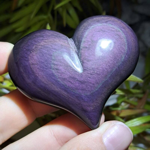 Regenboog Obsidiaan Hart (9)