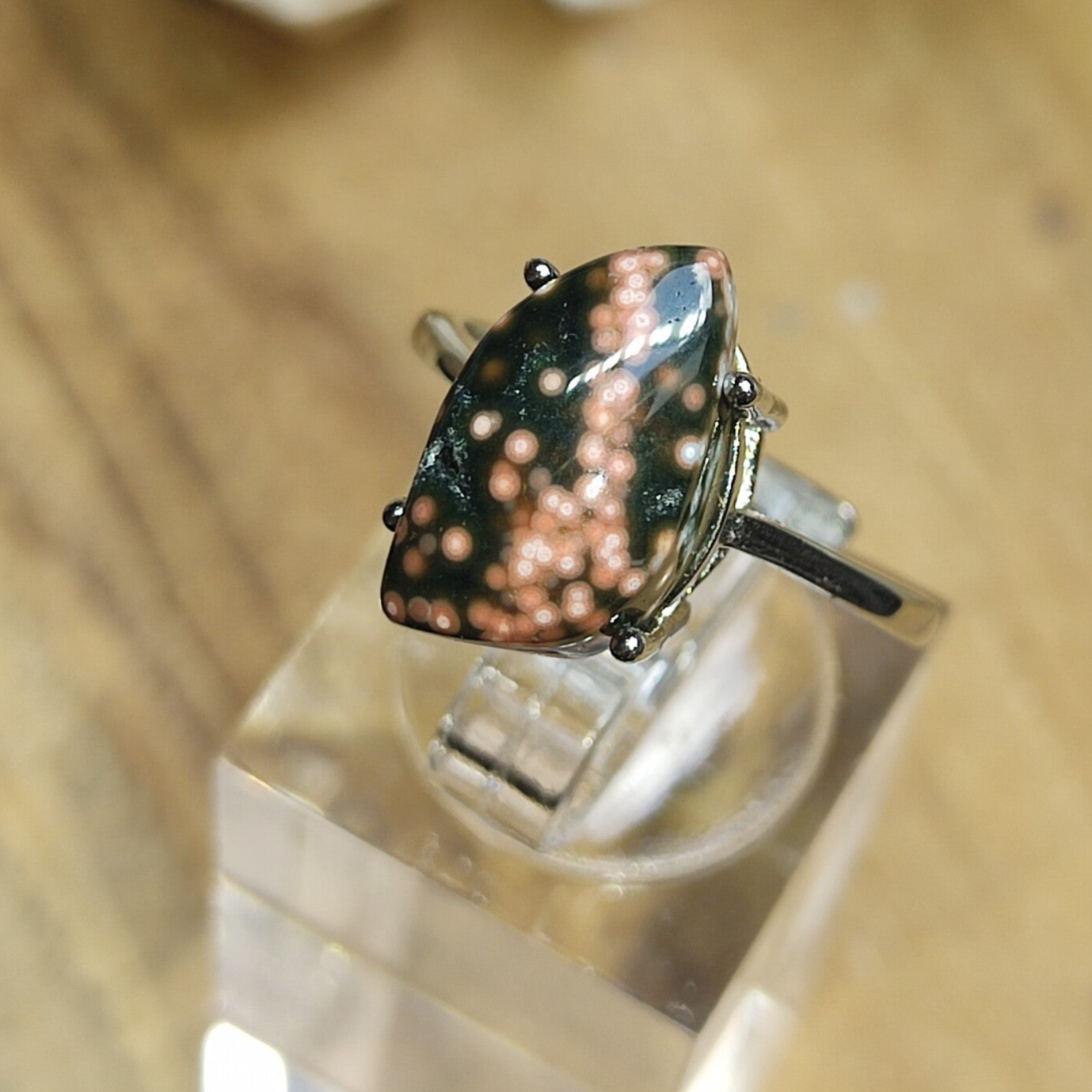 Oceaanjaspis Ring Maat 17