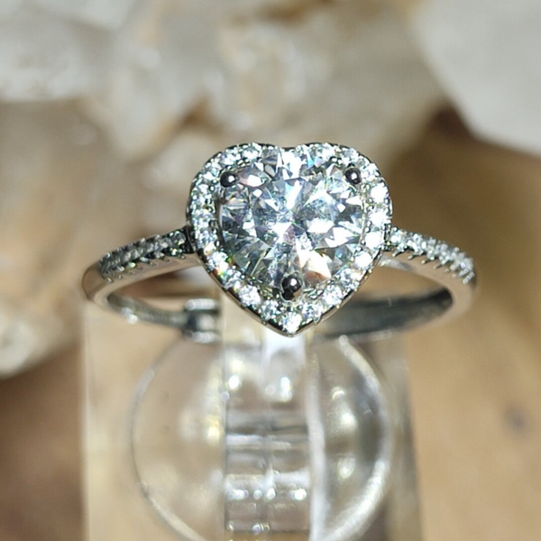 Moissaniet Hart Ring maat 18