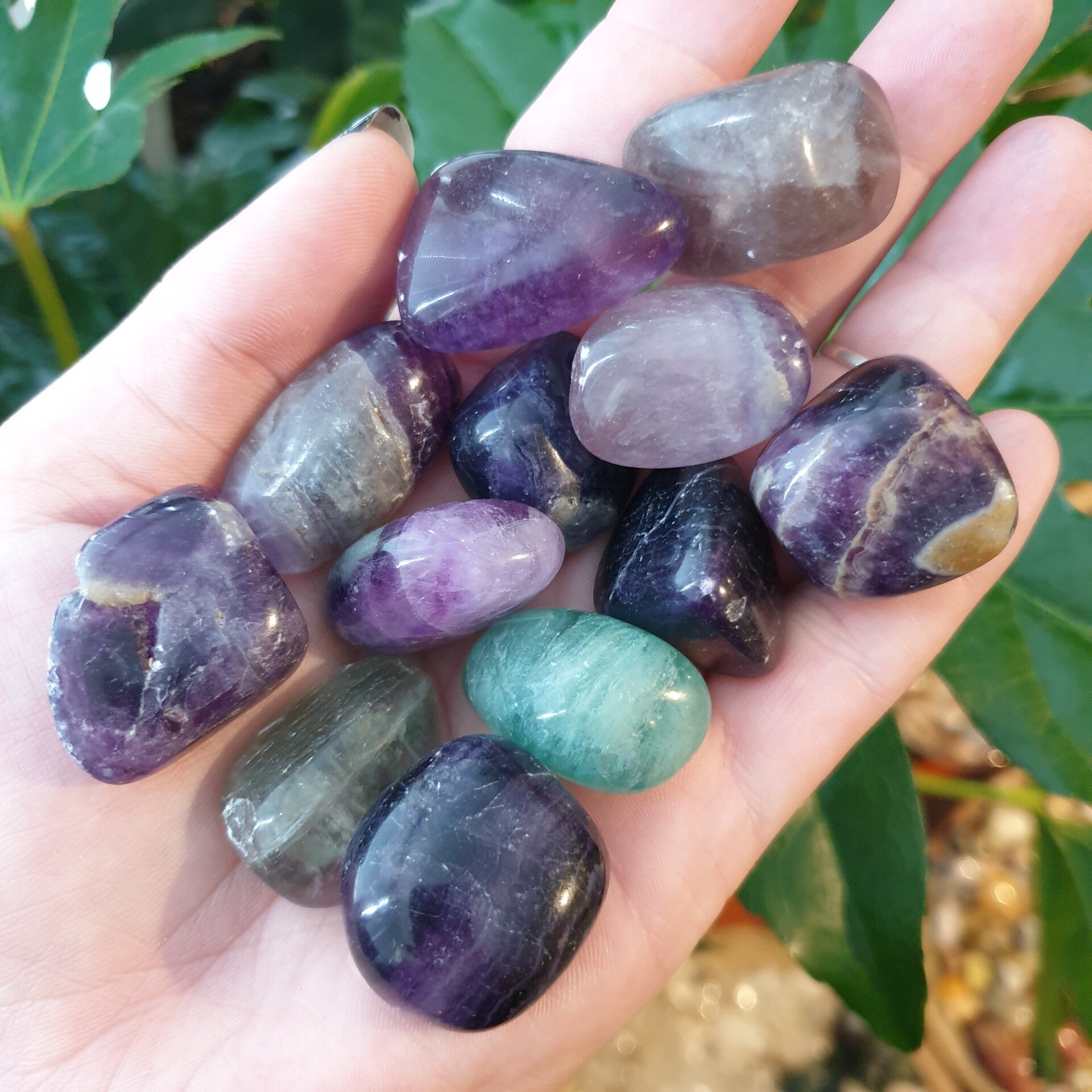 Fluoriet Trommelstenen