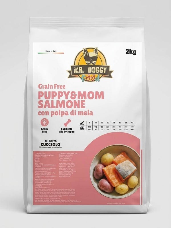 Grain-Free 60+  Salmone Con polpa di mela Cucciolo e mamma