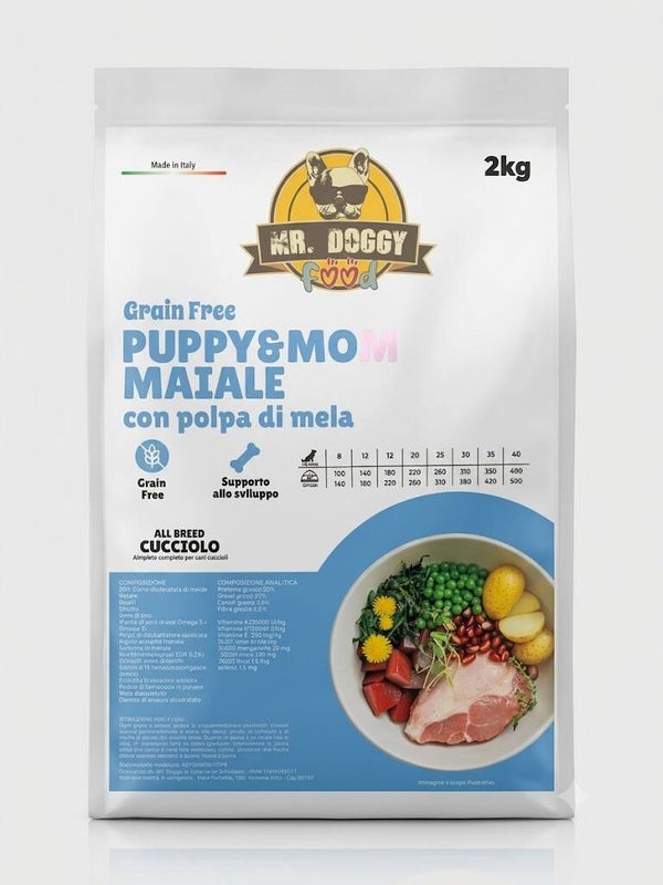 Grain-Free 60+  Maiale Con polpa di mela cucciolo e mamma