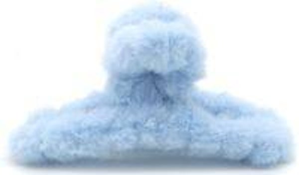 Haarklem Pluizig 12,5 cm Baby Blauw
