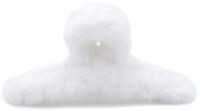 Haarklem Pluizig 12,5 cm Wit
