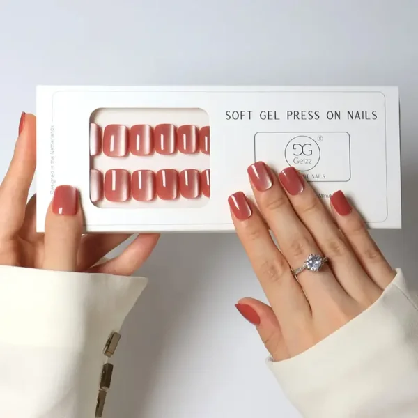 Gelzz Soft Gel Press On Short Sunset Glow (S11)