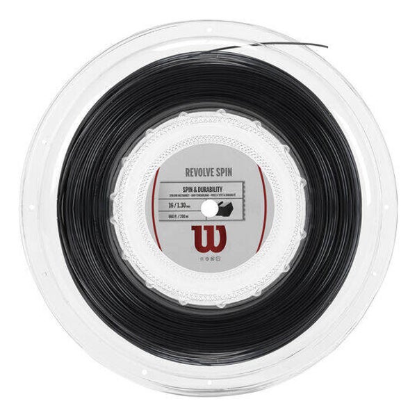 Bespanning met Wilson Revolve Spin 1.30 zwart
