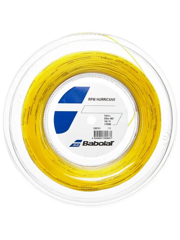 Bespanning met Babolat RPM Hurricane 1.30 geel