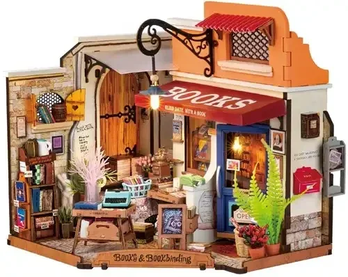 Robotime Corner Bookstore