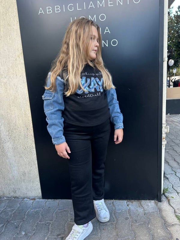 Tuta bambina in denim