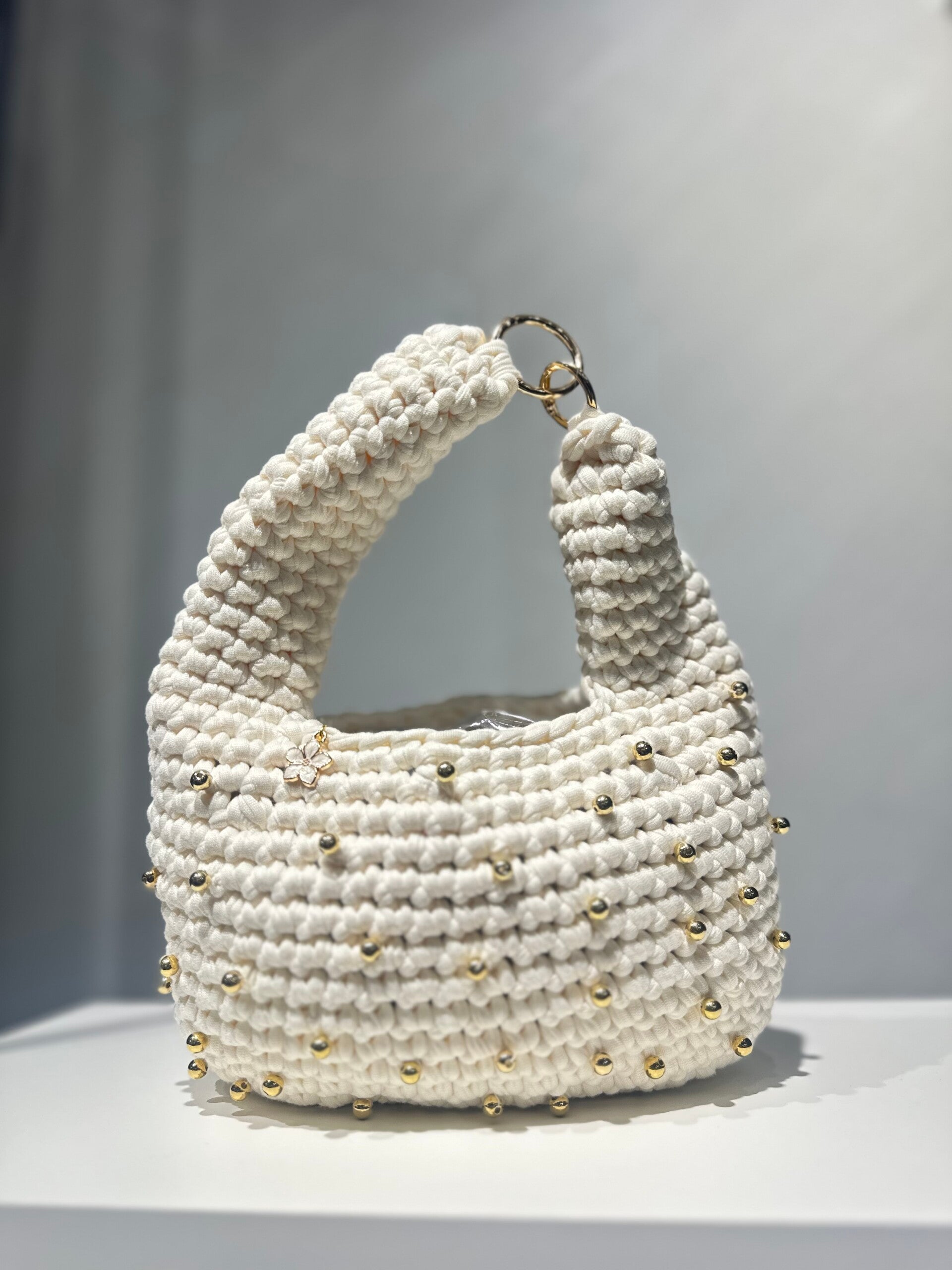 Borsa uncinetto panna