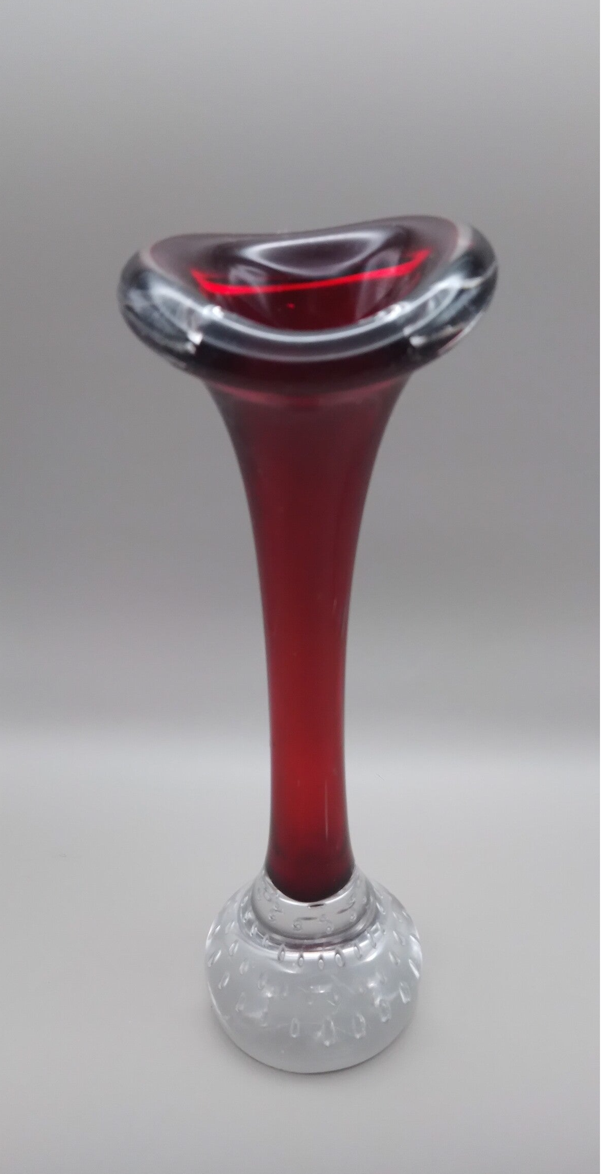 Vaas Aseda glas rood - design Bo Borgstrom Holmegaard