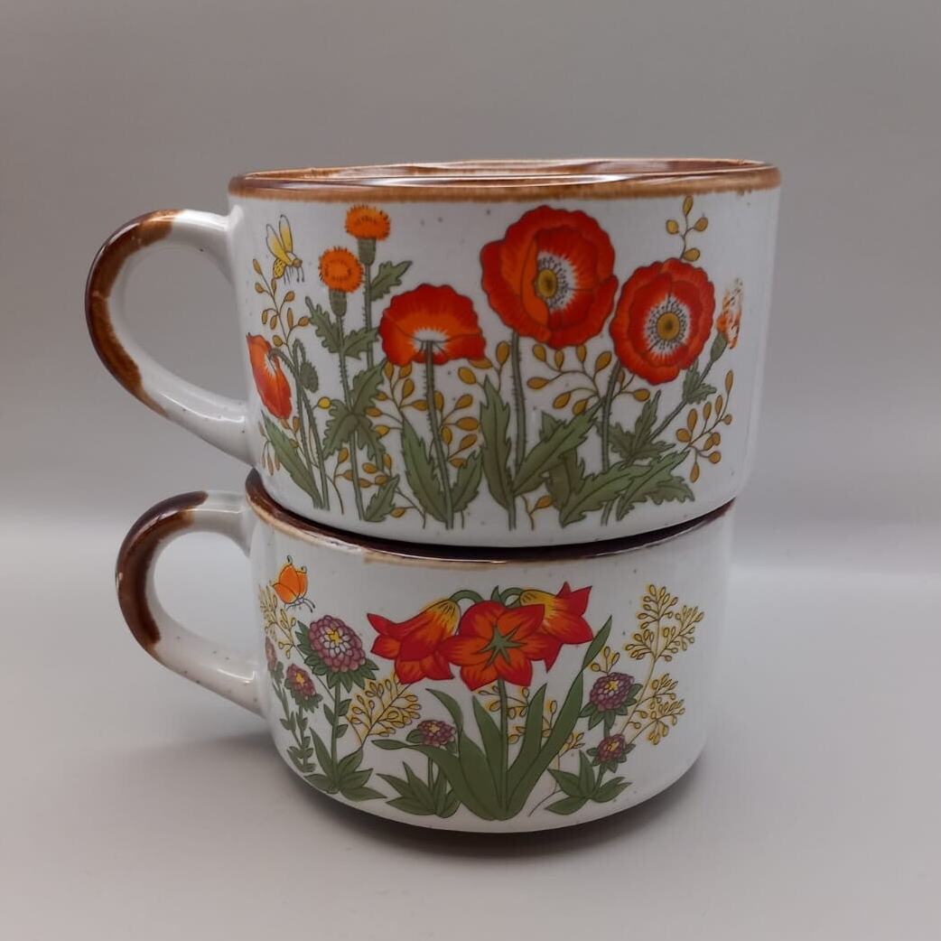 Soepkom Wilde Bloemen - set van 2