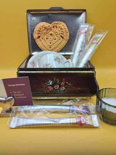 Giftset Koets & bloemen - geel