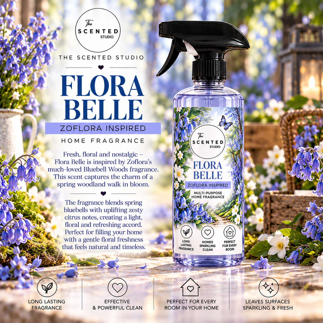 Flora Belle Wax Melt – Zoflora Bluebell Woods Inspired Fragrance