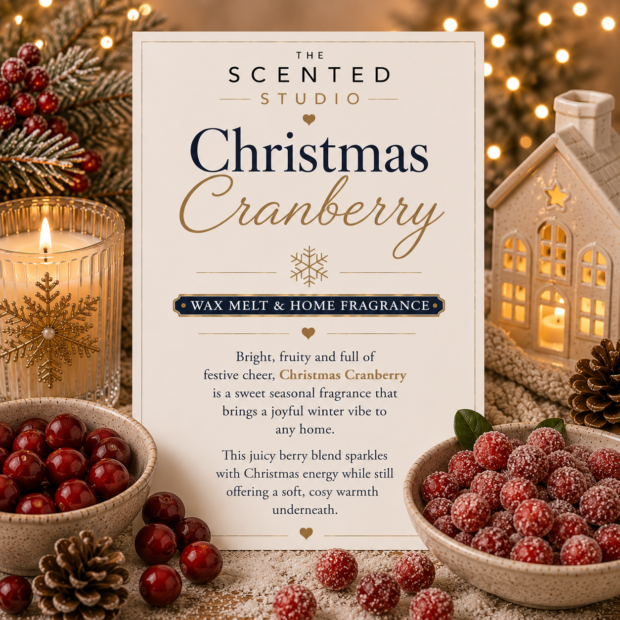Christmas Cranberry – Sweet Berry & Winter Spice Festive Scent