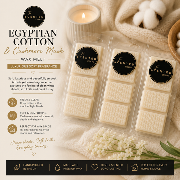 Egyptian Cotton & Cashmere Musk Wax Melt – Luxurious Soft Fragrance