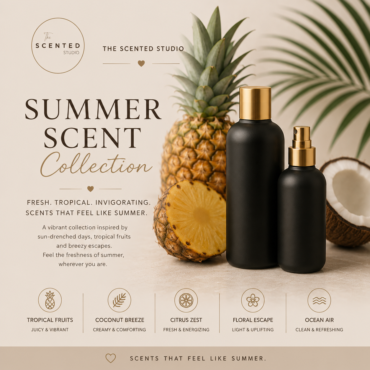 Summer home fragrance wax melts for light, fresh living