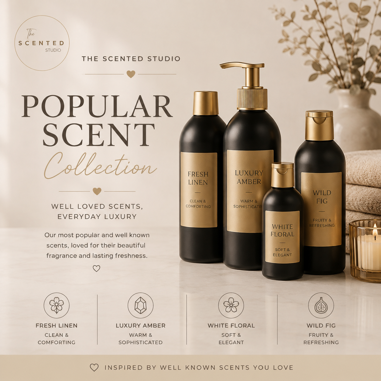 "Popular Scents collection image – bestselling wax melts and home fragrance – The Scented Studio"