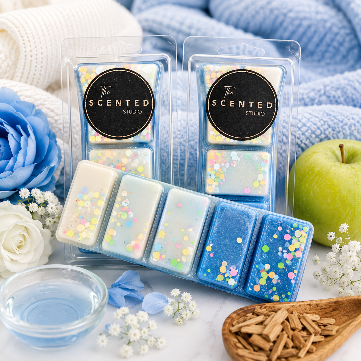 Comfy Blue Wax Melt & Home Fragrance – Comfort Inspired Laundry Scent