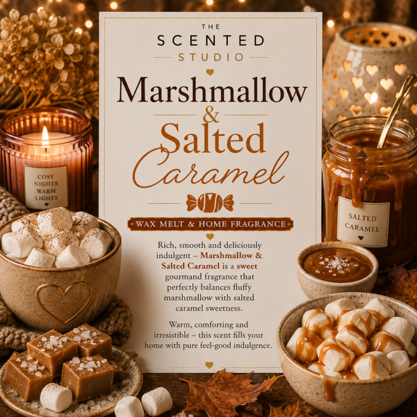 Marshmallow & Salted Caramel Wax Melt – Sweet Indulgent Fragrance