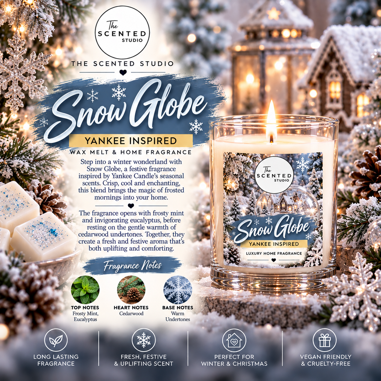 Snow Globe Wax Melts (Yankee Inspired)