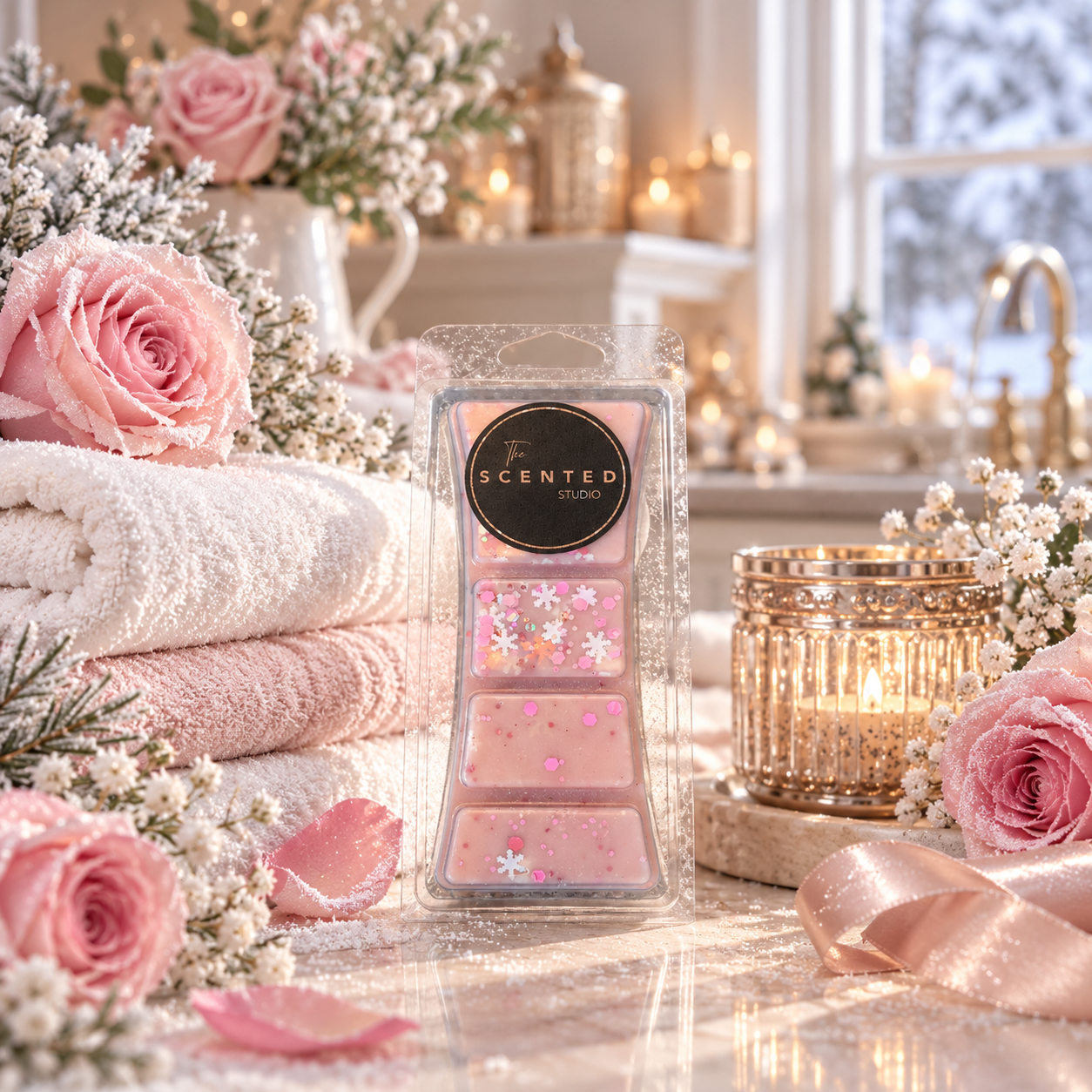 Lenny Frosted Wonder Rose Wax Melt & Home Fragrance – Hinch Favourite Winter Laundry Scent