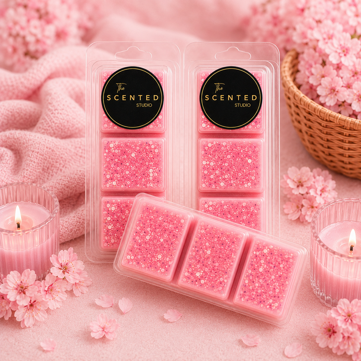 Pink Blossom Wax Melt – Fabulosa Inspired Clean Floral Fragrance