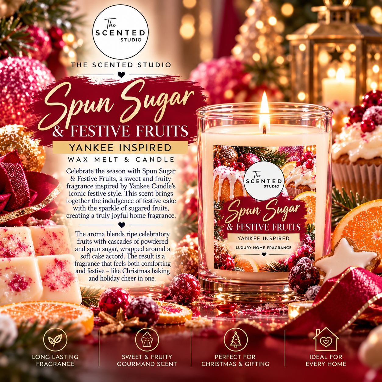 Spun Sugar & Festive Fruits (Yankee Inspired)