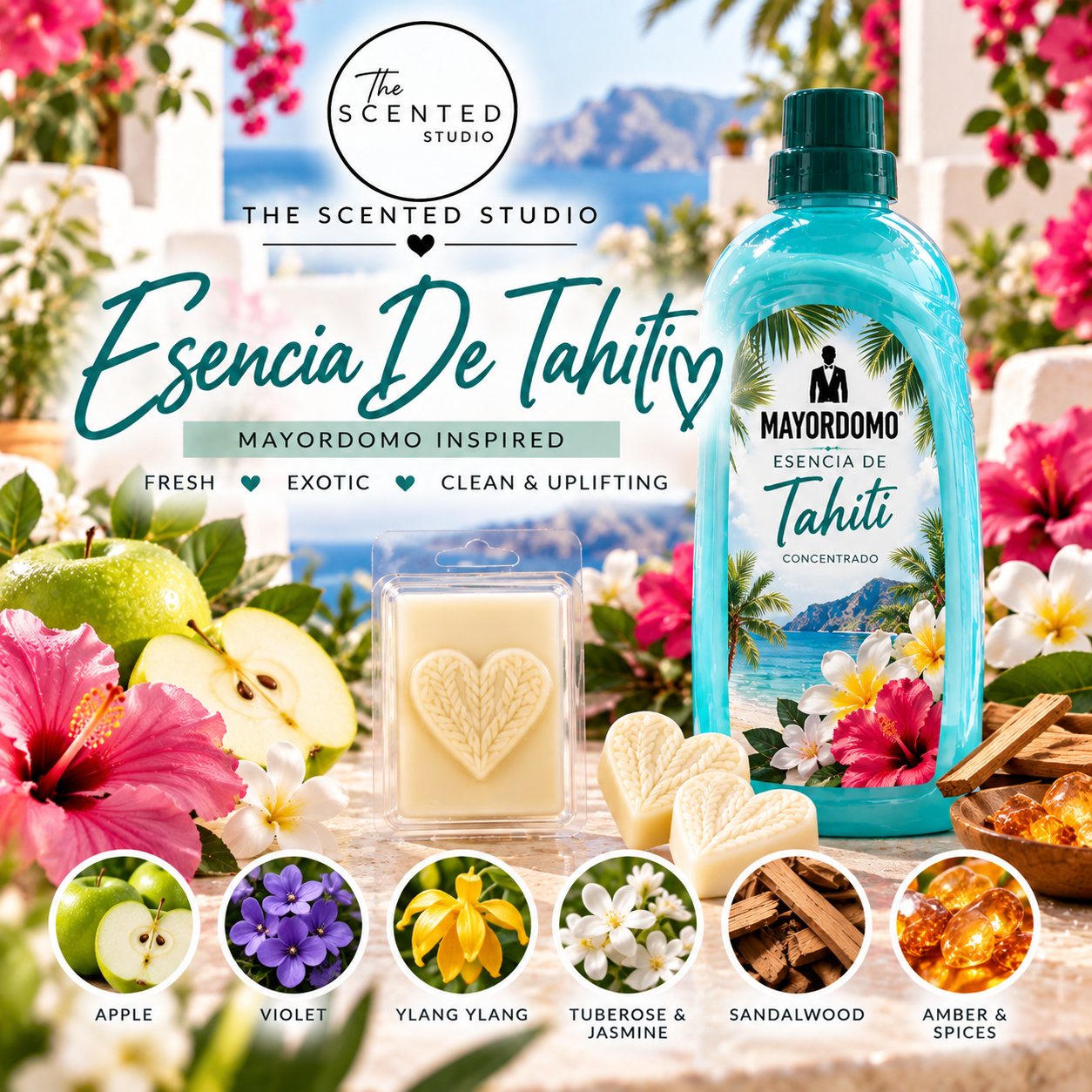 Esencia De Tahiti Wax Melt – Spanish Cleaning Inspired Fragrance (Mayor Domo Dupe)
