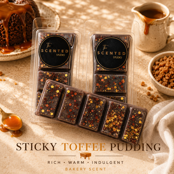 Sticky Toffee Pudding Wax Melt & Home Fragrance – Caramel, Dates & Vanilla Dessert Scent
